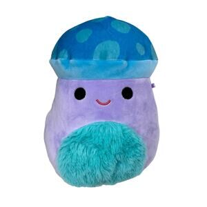 Squishmallow Official Kellytoys 8” Pyle the Teal and Purple Mushroom Preowned‎